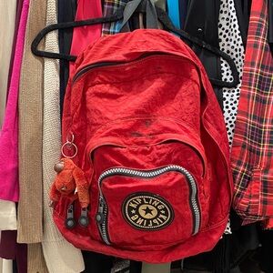 XL Kipling Vibrant Red Backpack